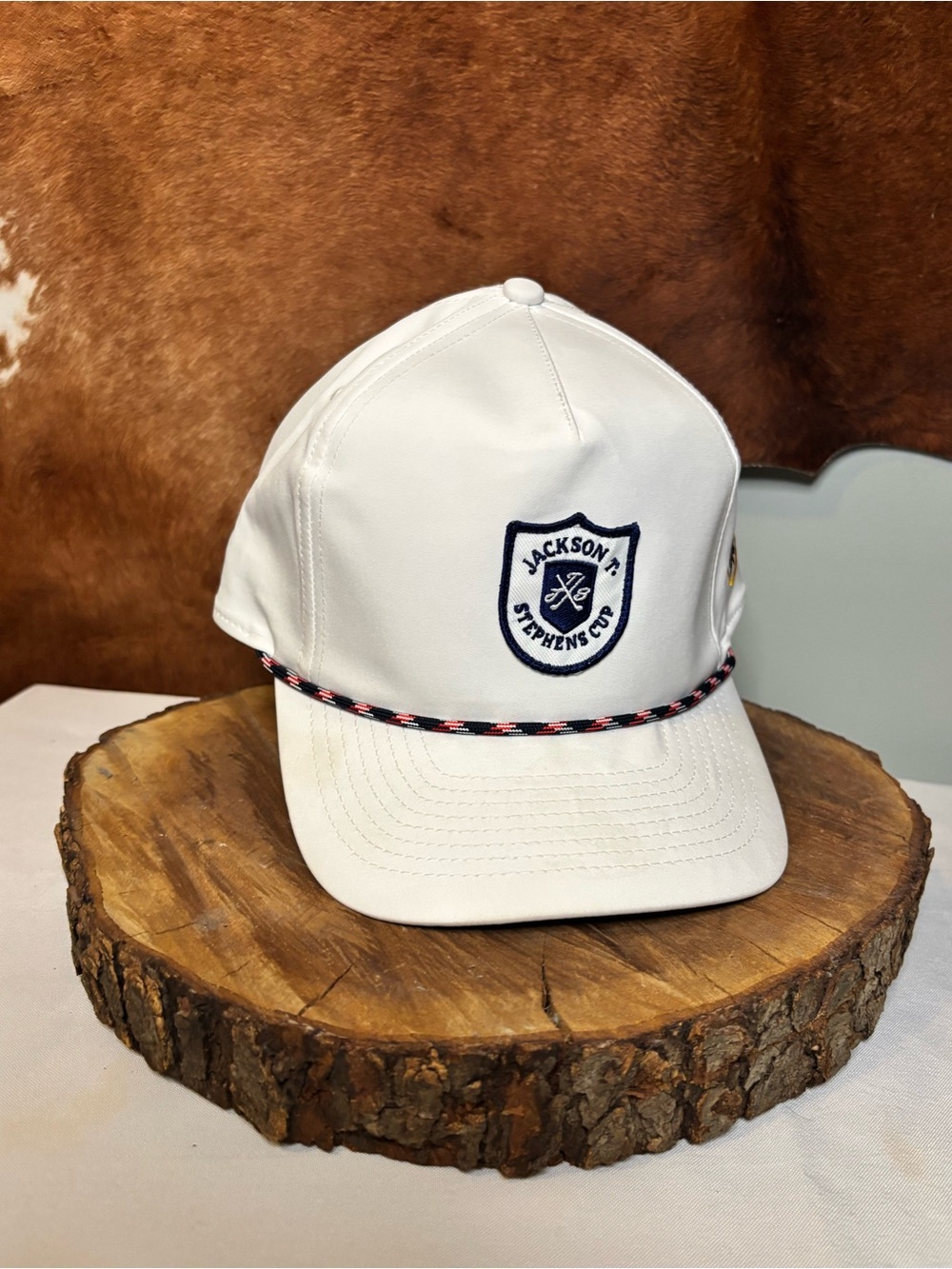 Imperial x Jackson T. Stephens Cup Rope Golf Hat | White Performance Snapback